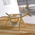 romantic Nordic Christmas glass candlestick